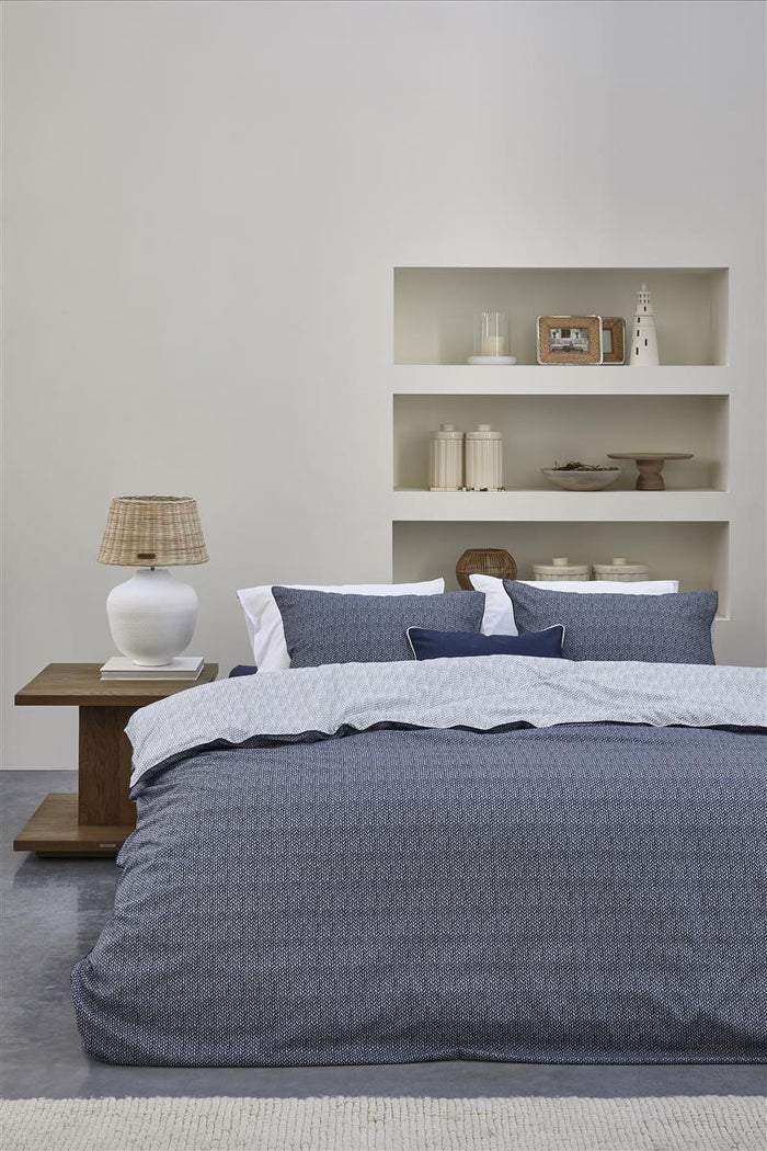 Riviera Maison Twisted dekbedovertrek - 260x200|220 - Blauw