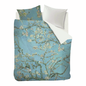 Beddinghouse x Van Gogh Museum Almond Blossom Dekbedovertrek 200 x 200|220 cm - Blauw