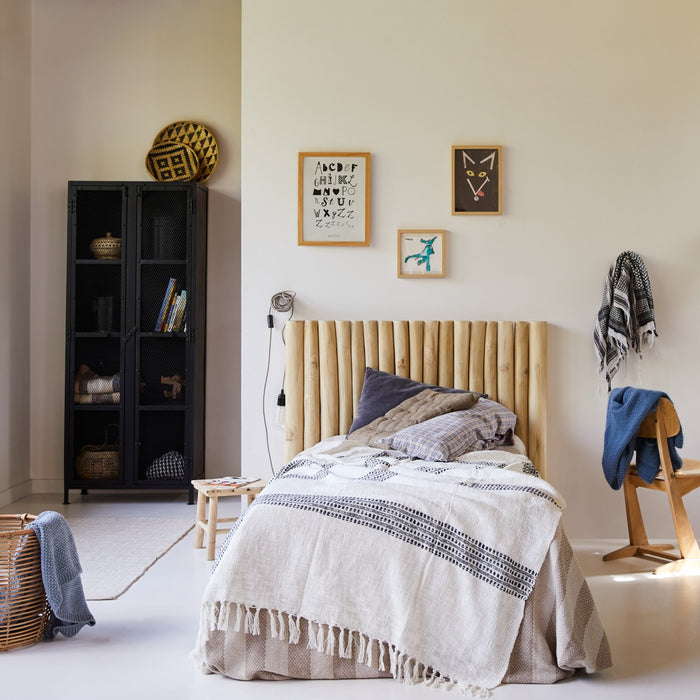 Tikamoon - Hoofdeinde voor kinderkamer van massief teakhout 120 cm