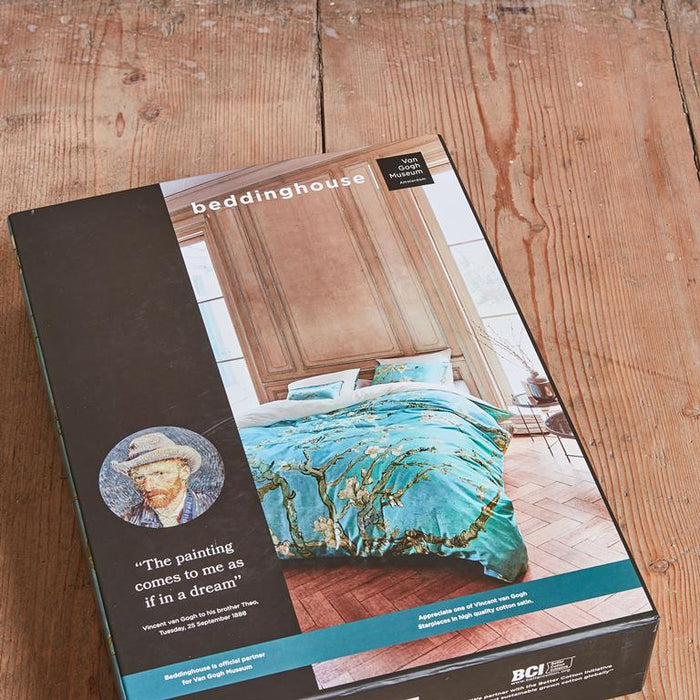 Beddinghouse x Van Gogh Museum Almond Blossom Dekbedovertrek 200 x 200|220 cm - Blauw