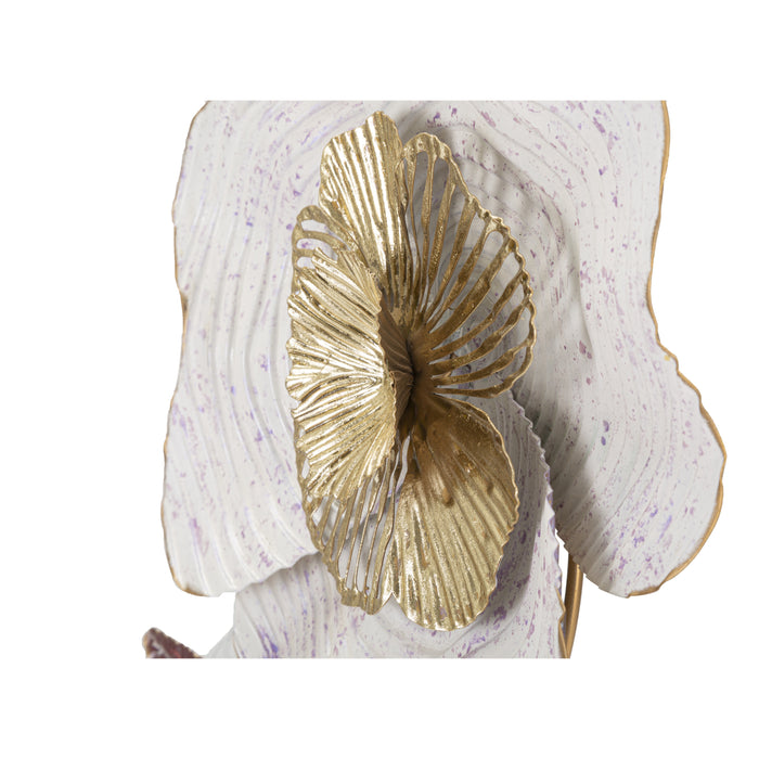 Lovi - Veelkleurige metalen bloemsculptuur met voet