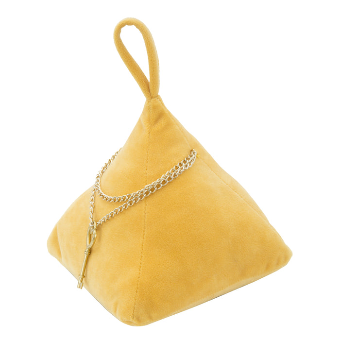 Triangle - Deurstopper in oranje stof