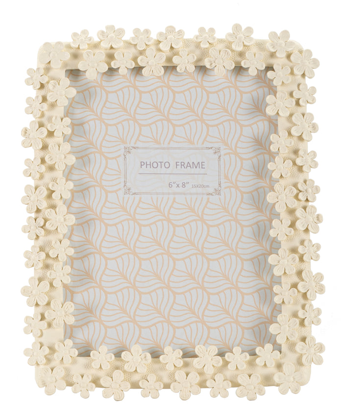 Filly - Beige harsfotolijst met bloemen