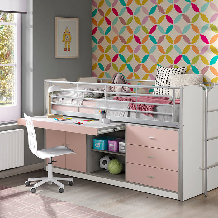 LUCEVI - Bonny 95 Halfhoogslaper 90x200cm - Lichtroze