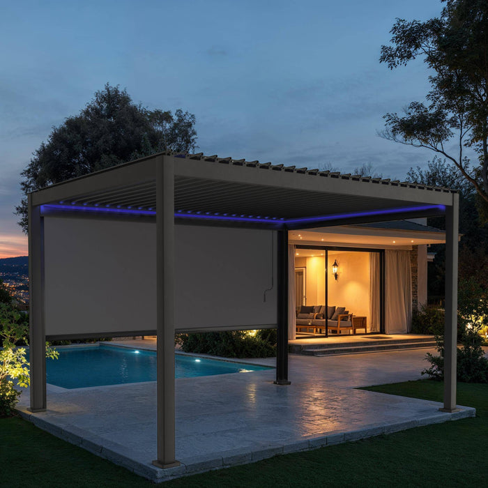 sweeek - Elektrische aluminium lamellendak pergola 3x4 m LED