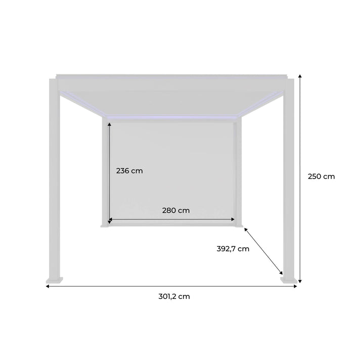 sweeek - Elektrische aluminium lamellendak pergola 3x4 m LED