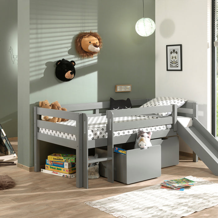 Vipack Pino Hoogslaper met glijbaan - naturel