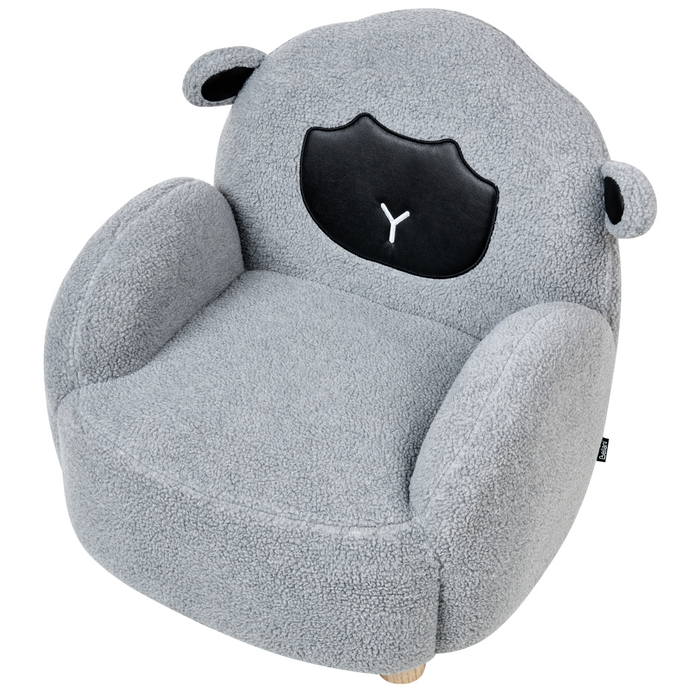 Beliani - ULA - Kinderfauteuil - Grijs - Bouclé