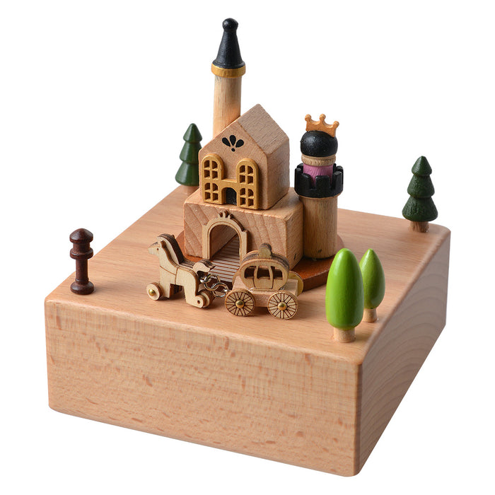 Clayre & Eef Muziekdoos 11x12x14 cm Beige Hout