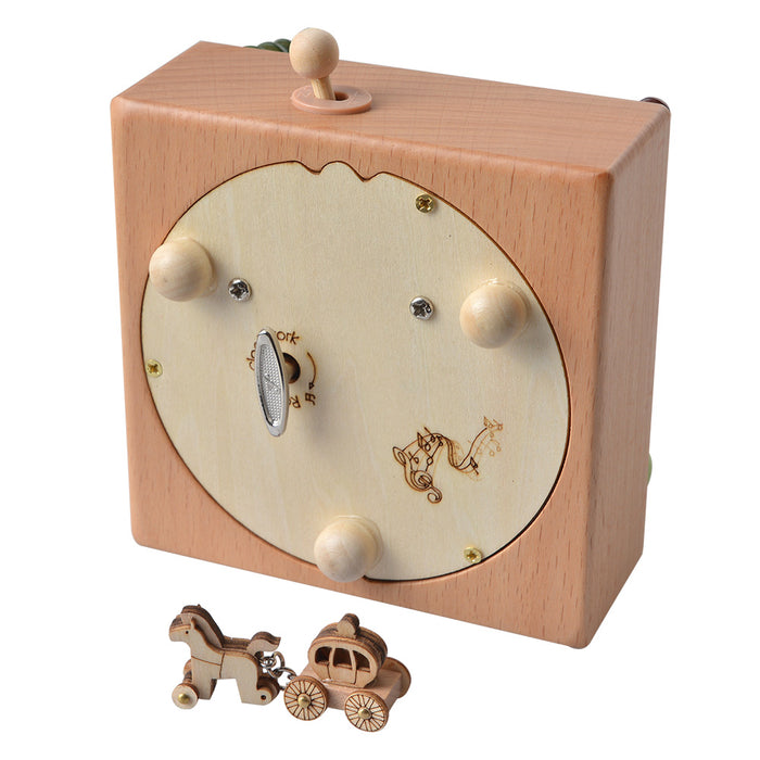 Clayre & Eef Muziekdoos 11x12x14 cm Beige Hout