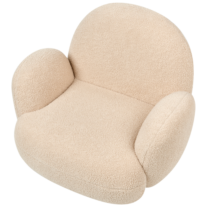 Beliani - HEM - Kinderfauteuil - Beige - Bouclé