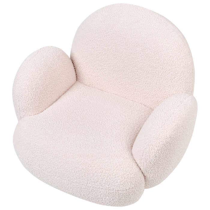 Beliani - HEM - Kinderfauteuil - Pastelroze - Bouclé