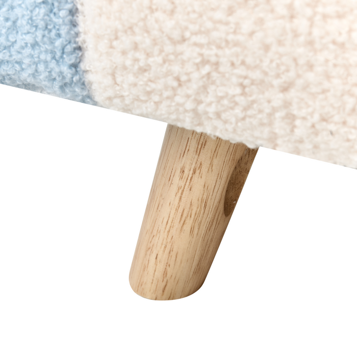 Beliani - OMBO - Kinderfauteuil - Lichtblauw - Bouclé