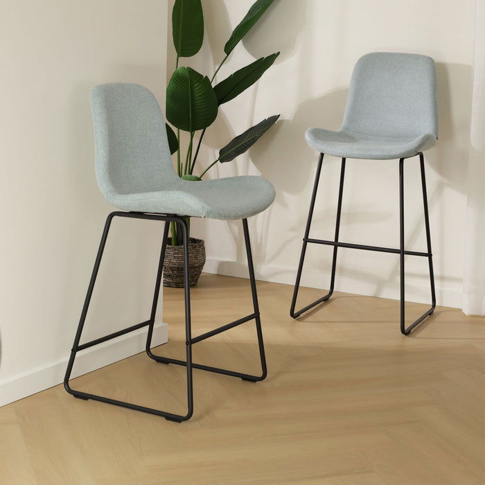 Nolon Nino-Fé Barkruk Lichtblauw - Zwart Onderstel - 75 cm