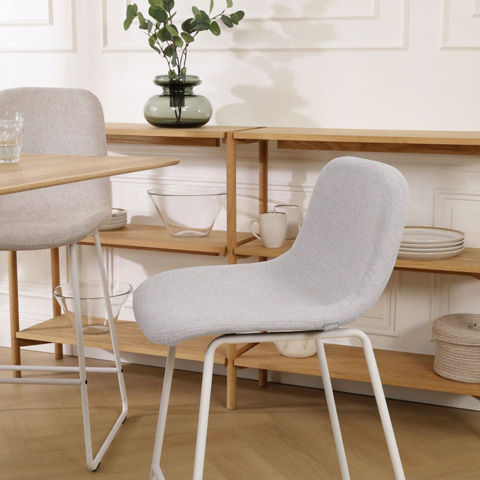 Nolon Nino-Mats Barkruk Lichtgrijs - Wit Onderstel - 65 cm