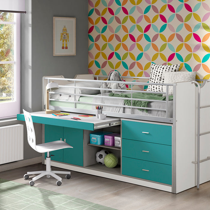 LUCEVI - Bonny 95 Halfhoogslaper 90x200cm - Turquoise