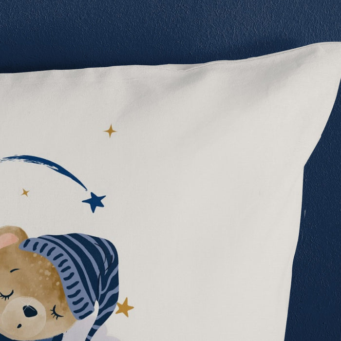 Kinder Dekbedovertrek Good Morning Katoen Sleeping - ecru 140x200