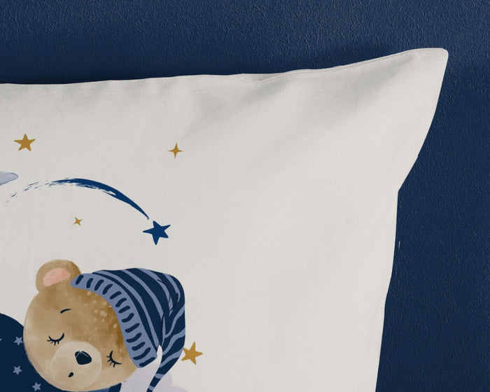 Kinder Dekbedovertrek Good Morning Katoen Sleeping - ecru 140x200