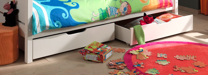 LUCEVI - Pino set van 2 Lades Rolbaar - Wit