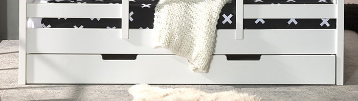 LUCEVI - Housebed Rolbed|Opberglade - 90x200cm - Wit