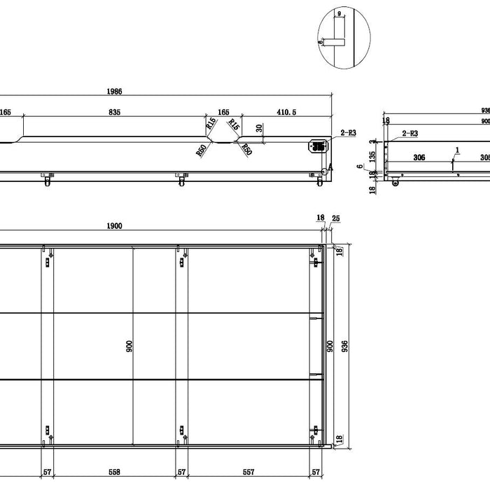 LUCEVI - Alex Rolbed|Opberglade - 90x200cm - Bruin