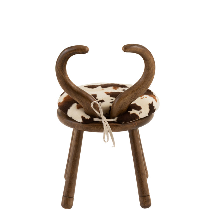 J-Line kinderstoel Oor Koe - hout - bruin