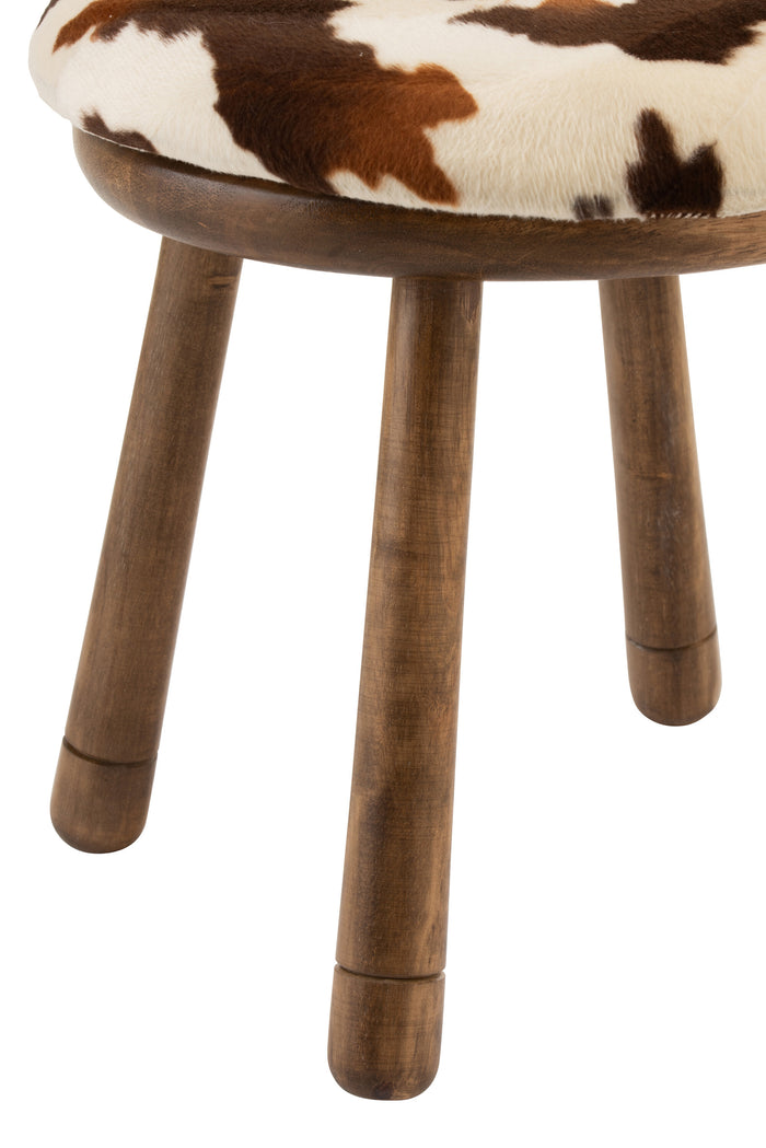 J-Line kinderstoel Oor Koe - hout - bruin