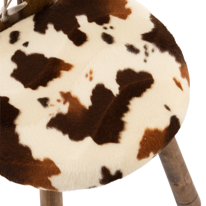 J-Line kinderstoel Oor Koe - hout - bruin