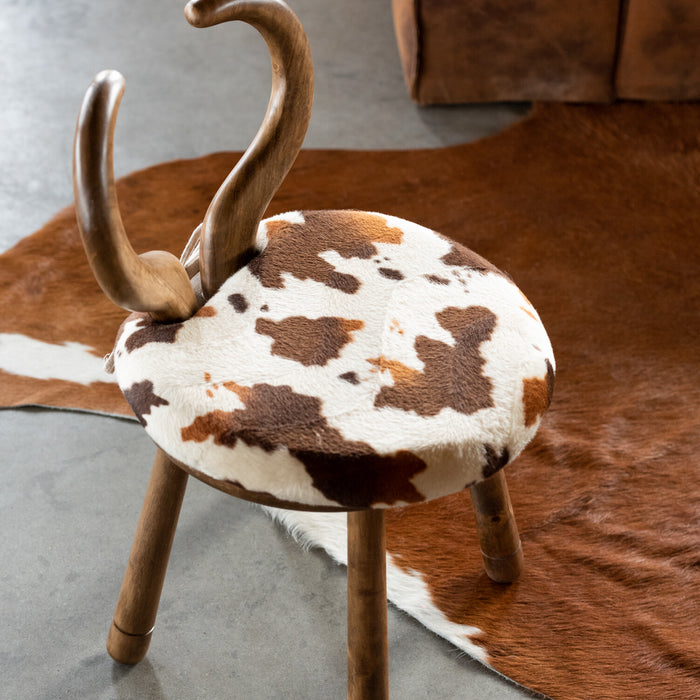 J-Line kinderstoel Oor Koe - hout - bruin