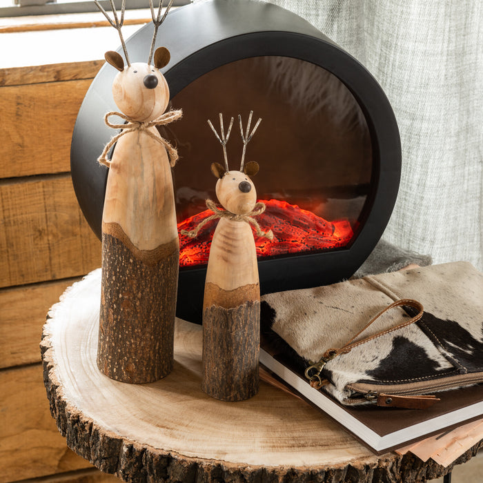 J-Line kinderstoel Oor Koe - hout - bruin