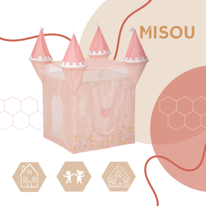 MISOU Kinder Speeltent Kasteel Kinderen Meisjes Pop up Roze