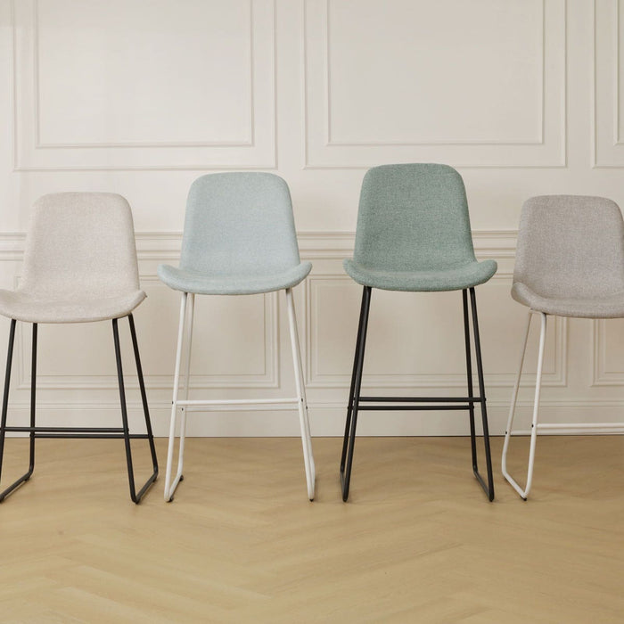 Nolon Nino-Fé Barkruk Lichtblauw - Zwart Onderstel - 75 cm