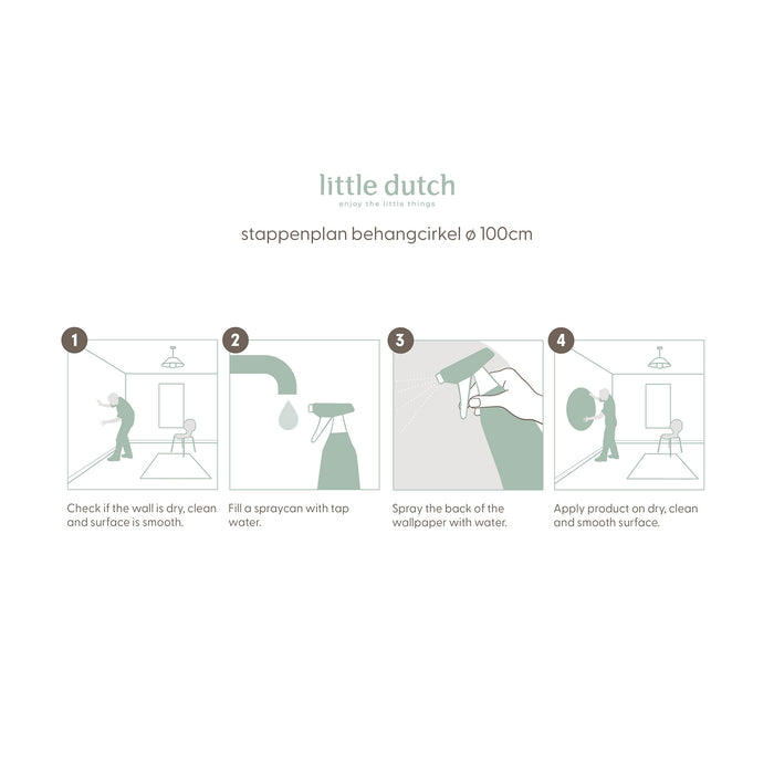 Little Dutch Forest Friends Behangcirkel - Dieren - 1m - Roze