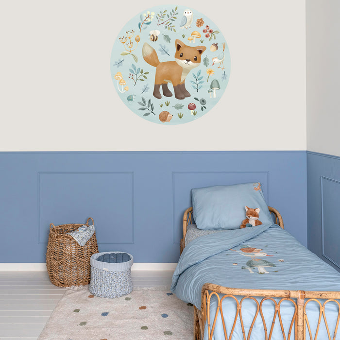 Little Dutch Forest Wonders Behangcirkel - Dieren - 1m - Blauw