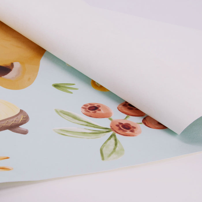 Little Dutch Forest Wonders Behangcirkel - Dieren - 1m - Blauw