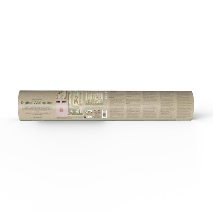 Little Dutch Fairy Garden Fotobehang - Dieren - 2,80x3m - Groen