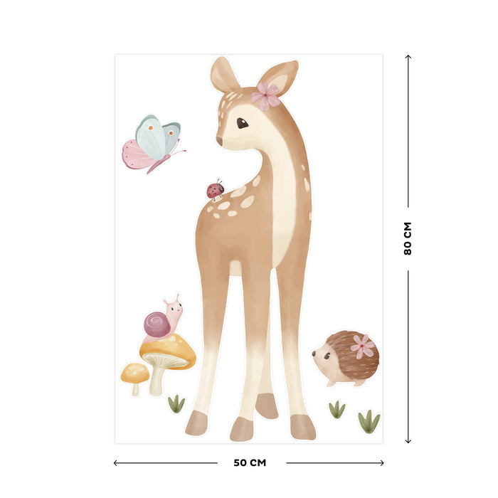 Little Dutch Fairy Garden Muurstickers - 55x80cm - Dieren