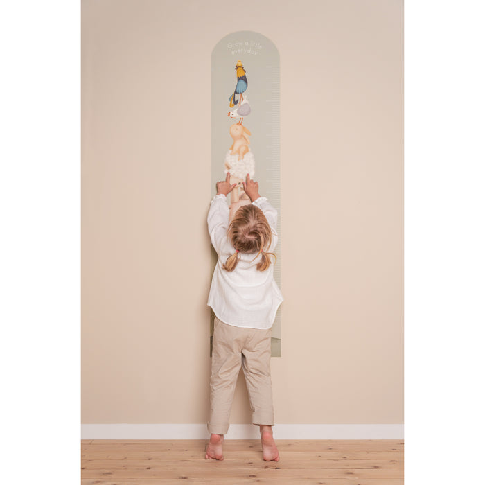 Little Dutch Little Farm Groeimeter Muursticker - 142x27,5cm - Dieren