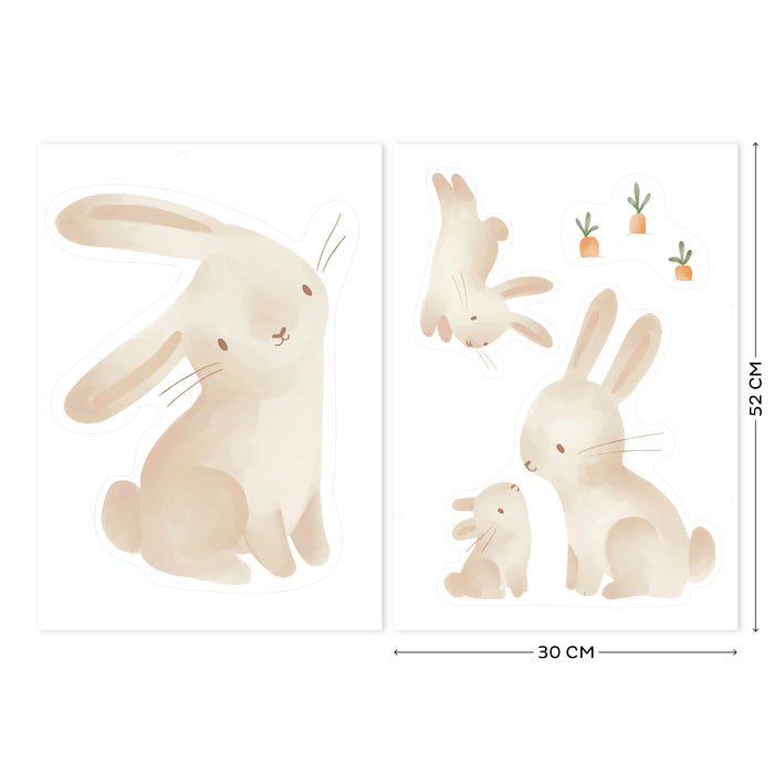 Little Dutch Baby Bunny Muurstickers - 42x30cm - Konijnen