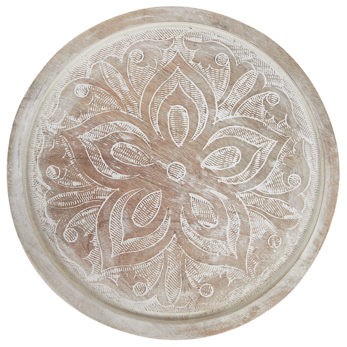 Beliani - FAJUM - Cupcake standaard - Lichthout - Glas