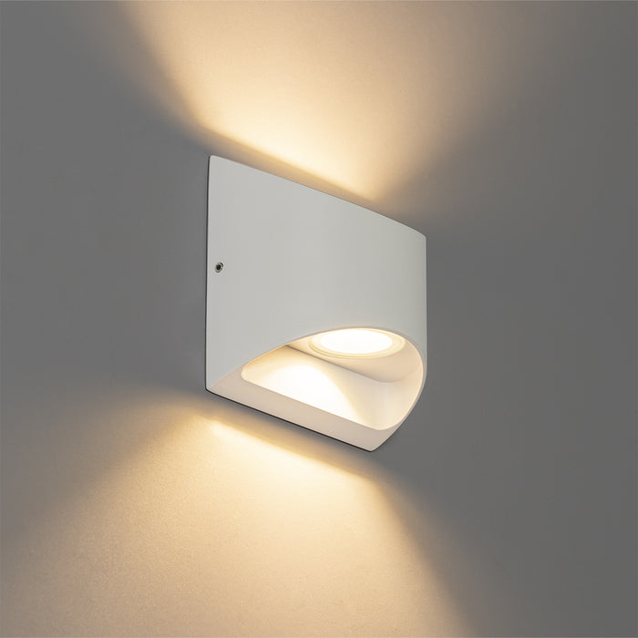 QAZQA Moderne buiten wandlamp wit incl. LED 2-lichts IP54 - Mal