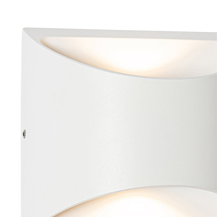 QAZQA Moderne buiten wandlamp wit incl. LED 2-lichts IP54 - Mal