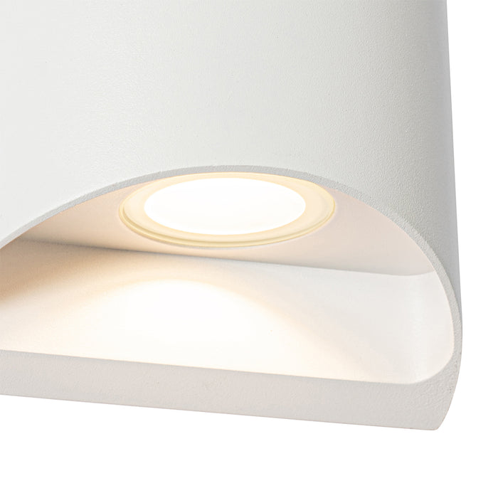 QAZQA Moderne buiten wandlamp wit incl. LED 2-lichts IP54 - Mal