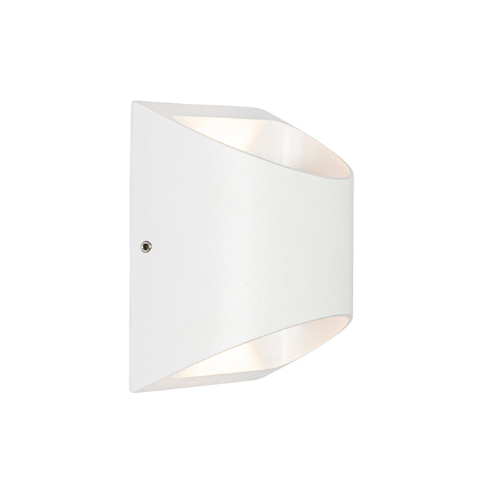 QAZQA Moderne buiten wandlamp wit incl. LED 2-lichts IP54 - Mal