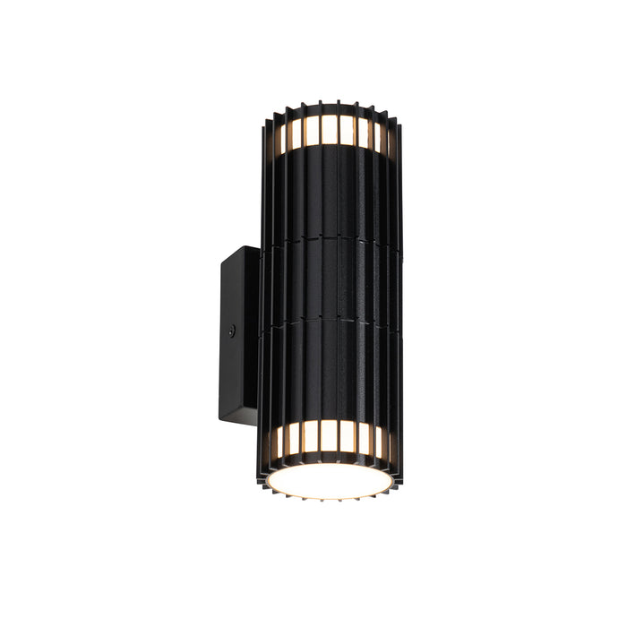 QAZQA Design buiten wandlamp zwart 2-lichts IP44 - Boris