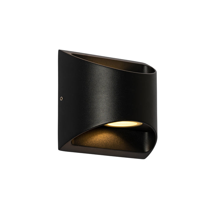 QAZQA Moderne buiten wandlamp zwart incl. LED 2-lichts IP54 - Mal