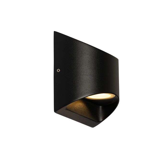 QAZQA Moderne buiten wandlamp zwart incl. LED 2-lichts IP54 - Mal