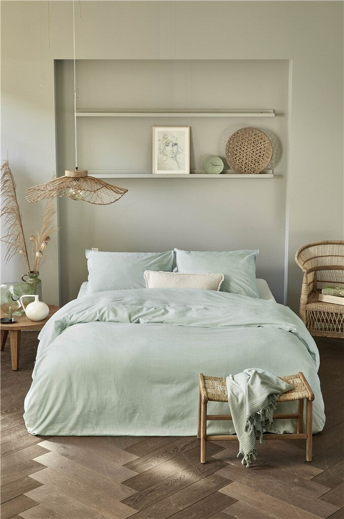 Walra - Dekbedovertrek Vintage Cotton - 140x220 - Jade