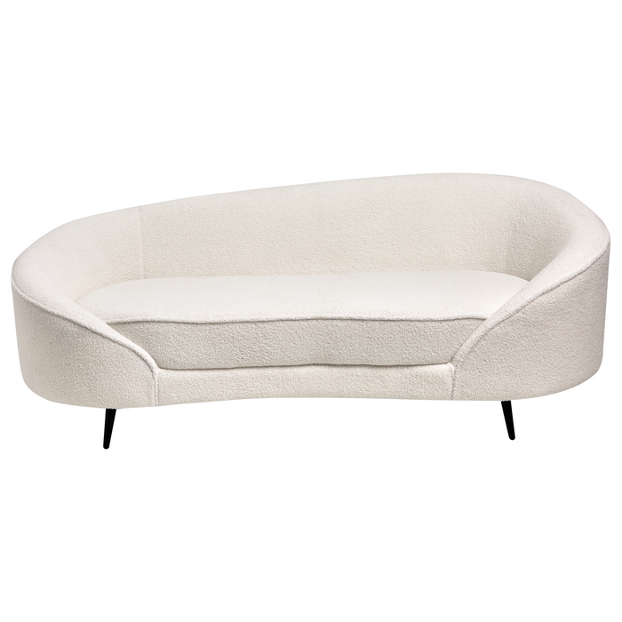 Beliani - SAVAR - Driezitsbank - Wit - Bouclé