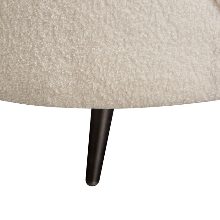 Beliani - SAVAR - Driezitsbank - Wit - Bouclé